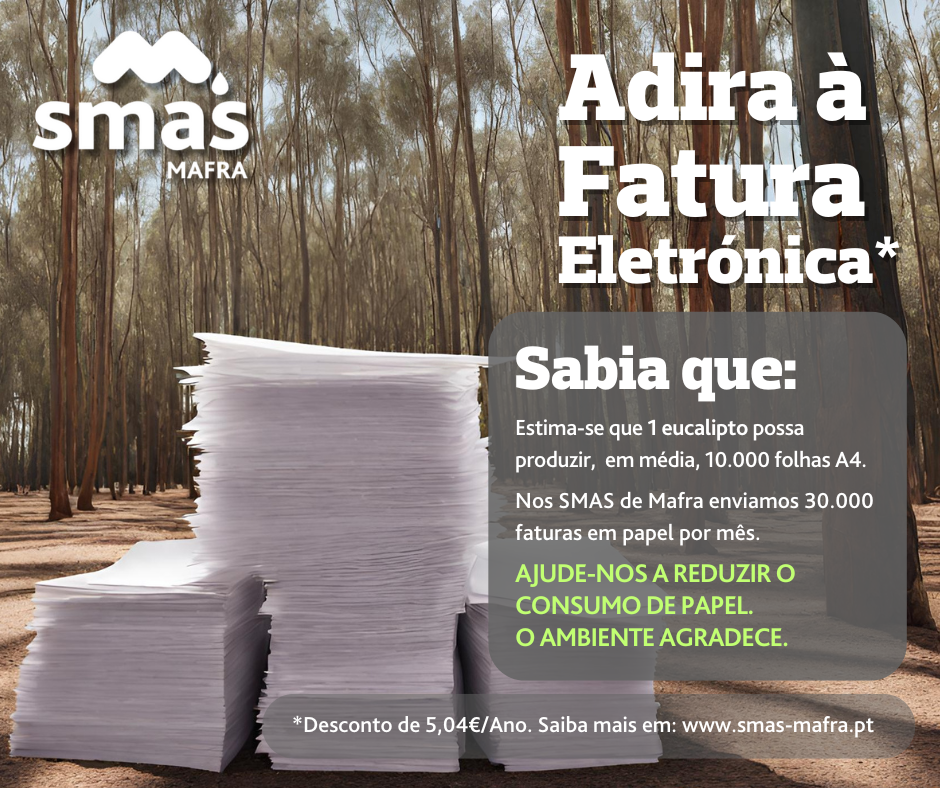 SMAS de Mafra: adira à fatura eletrónica 