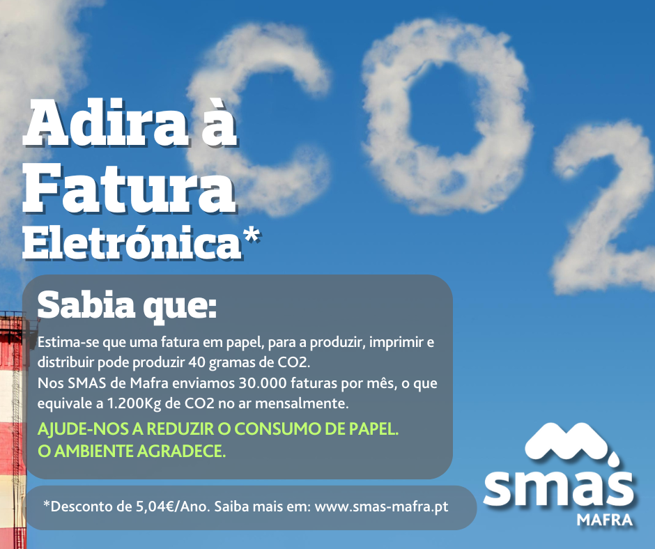 SMAS de Mafra: adira à fatura eletrónica